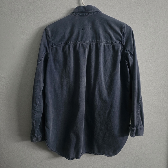 Madewell 100% Cotton Dusty Blue Long sleeve Button-up Shirt - Size Small - Picture 7 of 7